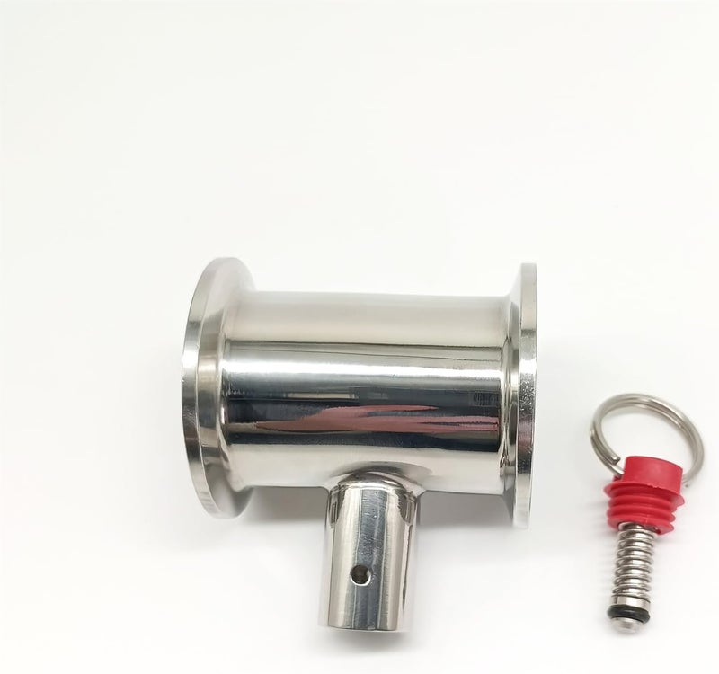 Geife 1.5" Tri Clamp Extension Tube with Pressure Relief Valve PRV for Dry Hopper (35 PSI Max) - Image 2